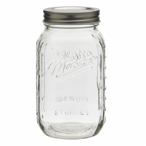 Mason Jar with Lid - Clear Perspective: front
