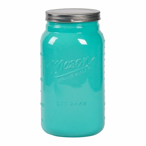 Mason Craft & More Pantry Jar - Seafoam Perspective: front
