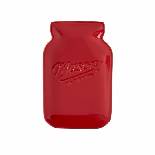 Mason Craft & More Ceramic Spoon Rest - Red Perspective: front