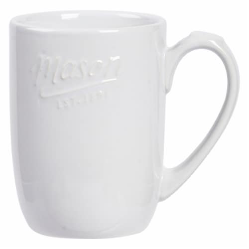 Mason Craft & More Ceramic Mug - White Perspective: front