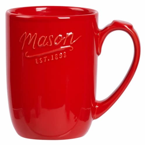 Mason Craft & More Ceramic Mug - Red Perspective: front