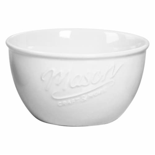 Mason Craft & More Ceramic Cereal Bowl - White Perspective: front