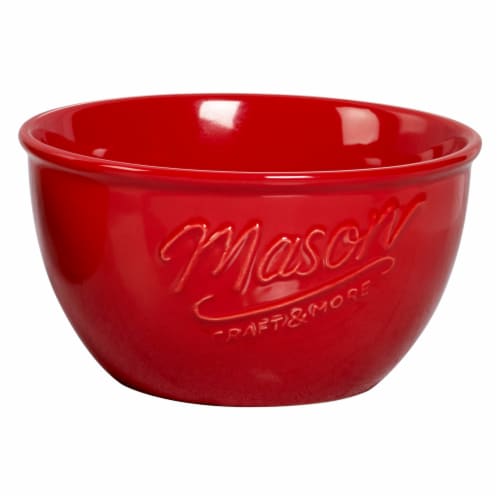 Mason Craft & More Ceramic Cereal Bowl - Red Perspective: front