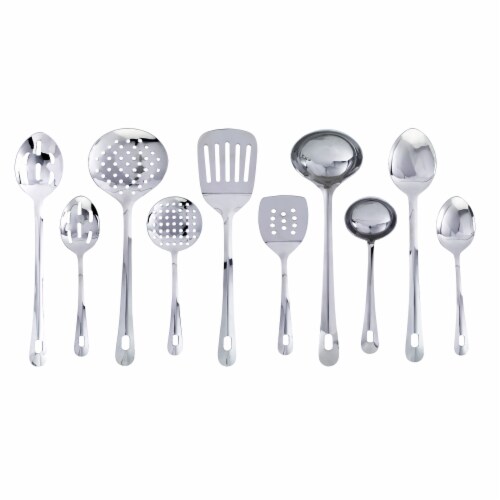 Basic Essentials Stainless Steel Kitchen Tool Set Perspective: front