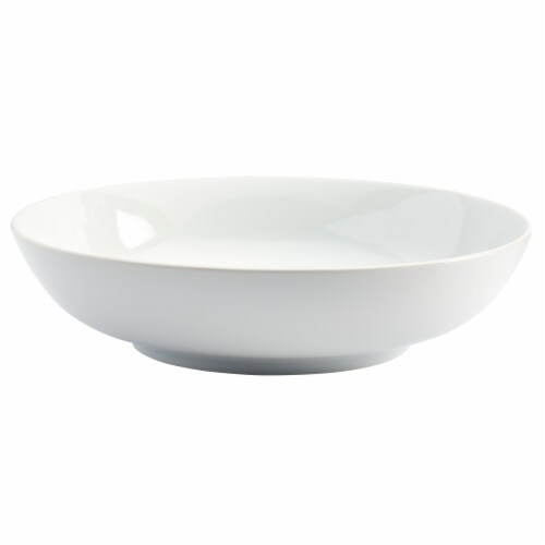 Tabletops Unlimited Shollow Serve Bowl - White Perspective: front
