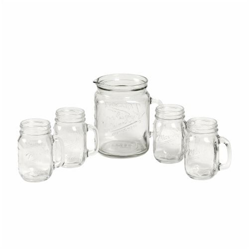 Smiths Mason Jars 6 x 16oz Mason Jar Mugs with Lids