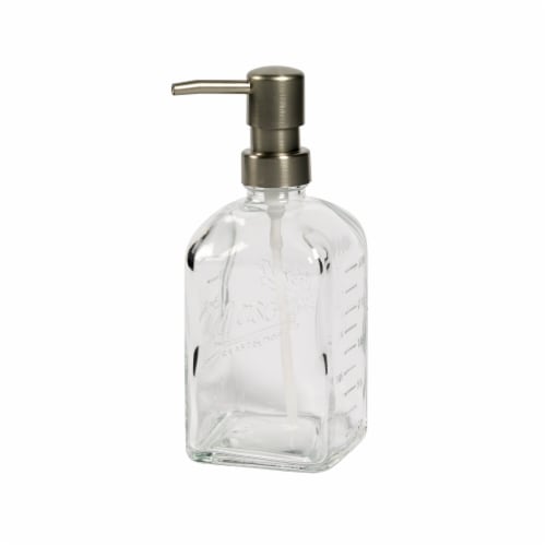 Mason Craft & More Glass Soap Pump with Lid - Clear Perspective: front