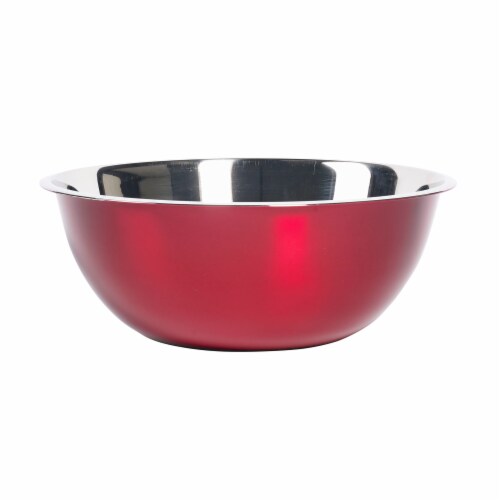 Tabletops Unlimited Stainless Steel Mixing Bowl - Red Perspective: front