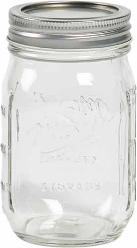 Mason Craft and More Skinny Glass Jars with Glass Lids - Set of 4 -  20340025