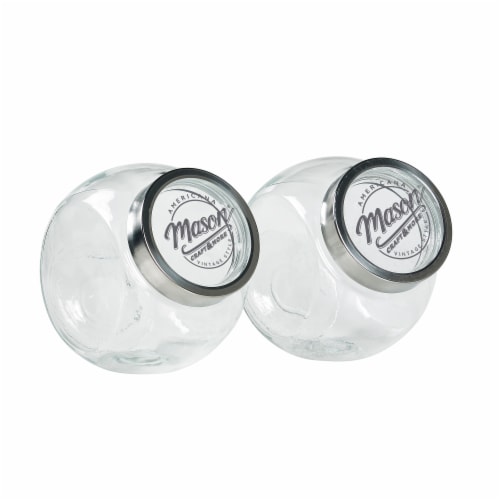 Mason Craft & More Tilted Glass Container Jars Perspective: front