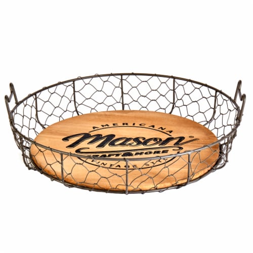 Mason Craft & More Wire Bread Basket - Brown Perspective: front