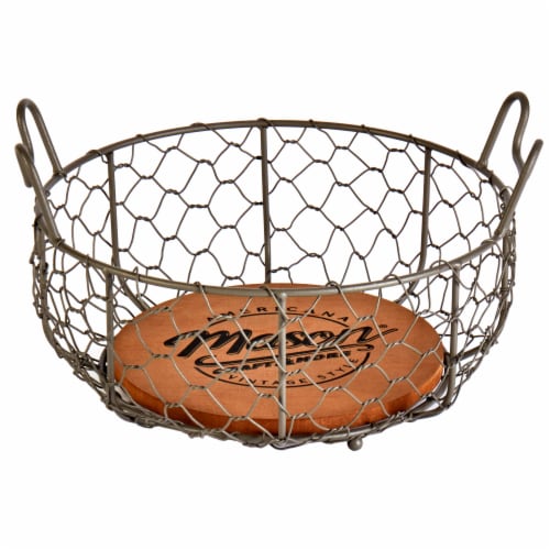 Mason Craft & More Small Chicken Wire Basket - Brown Perspective: front