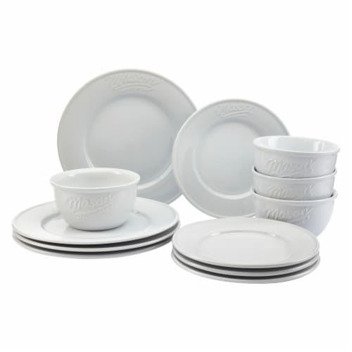 Mason Ceramic Dinnerware Set - White, 12 pc - Fry's Food Stores