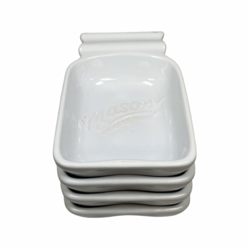Tabletops Unlimited Mason Jar Tidbit Bowls - White Perspective: front