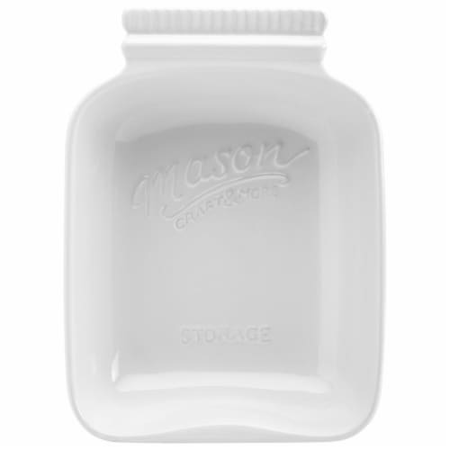 Mason Craft & More Ceramic Jar Shape Bowl - Small - White Perspective: front