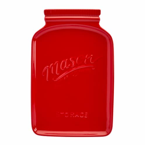 Mason Craft & More Ceramic Jar Shape Platter - Red Perspective: front