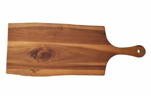Tabletops Unlimited Live Edge Acacia Wood Cheese Board Perspective: front