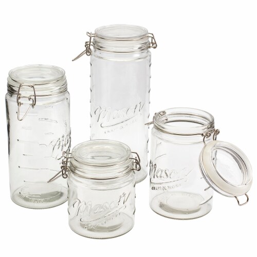 Tabletops Unlimited Clamp Mason Jar Set - Clear Perspective: front