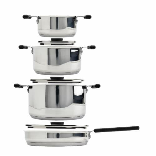 Denmark Tools For Cooks® Stax Stainless Steel Cookware Set - Black Perspective: front