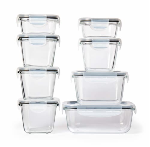 16-Pc Glass Food Storage Set