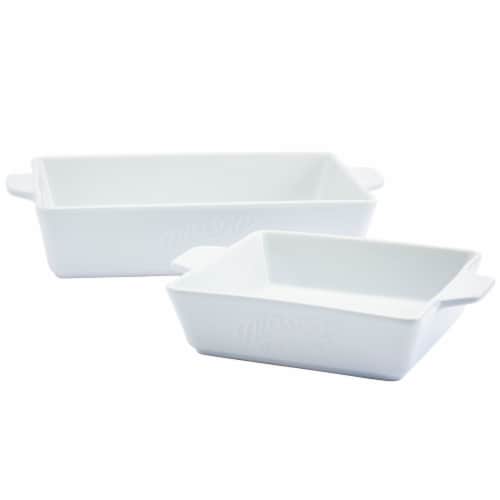 Tabletop Unlimted Mason Ceramic Bakeware Set - White Perspective: front