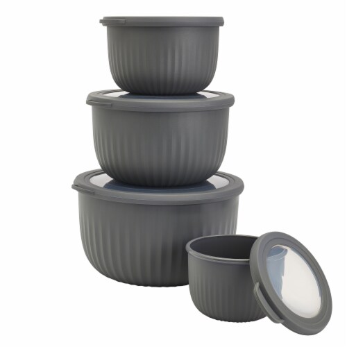 Tabletops Unlimted Deep Nested Bowls - Gray Perspective: front