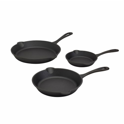 Basics Pre-Seasoned Cast Iron 5-Piece Kitchen Cookware Set, Pots and  Pans, Black, 14.17 x 12.2 x 10.63 in