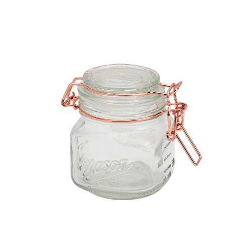Mason Craft & More Rose Gold Mini Clamp Jar Perspective: front