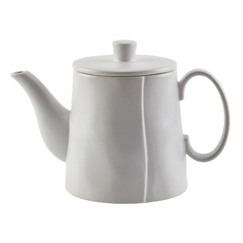 Tabletops Unlimted® Kimora Ceramic White Teapot Perspective: front