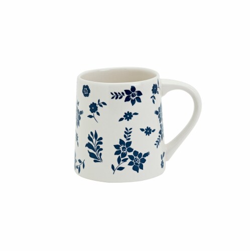 Tabletops Unlimited Gallery Americana Mug - Blue/White Floral Perspective: front