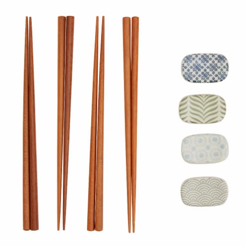 Tabletops Infuse Pad Print Chopstick & Rest Set Perspective: front