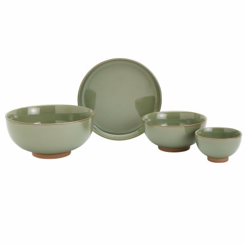 Infuse 4-Piece Dining Set - Green Perspective: front