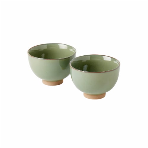 Tabletops Infuse Tidbit Bowl Set - Green Perspective: front