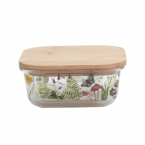 Tabletops Unlimited Enchanted Forest Glass Food Storage Perspective: front