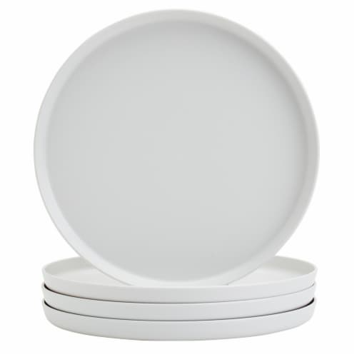 Tabletops Unlimited Smart Planet Recycled Plastic Dinner Plates - White Perspective: front