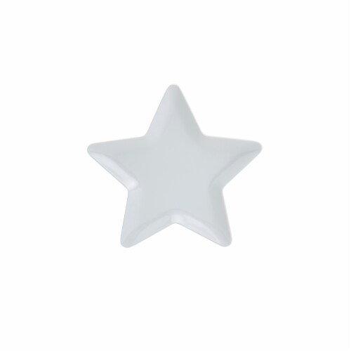 Tabletops Unlimited Smart Planet Melamine Star Shaped Plate - White Perspective: front