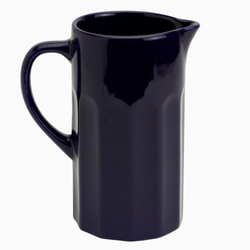 Mason Craft and More 45 oz Stoneware Cafe Pitcher - Navy Perspective: front