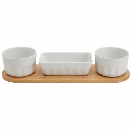 Tabletops Unlimited Mason Craft and More Stoneware Cafe Condiment Set - White Perspective: front