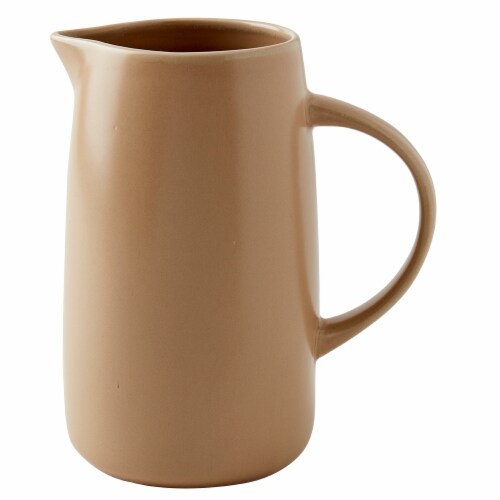 Infuse Stoneware Pitcher - Beige Perspective: front