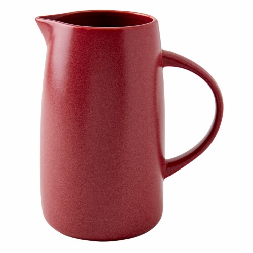 Infuse Stoneware Pitcher - Red Perspective: front