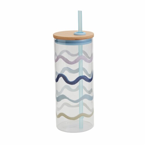 Tabletops Gallery Glass Tumbler - Waves Perspective: front