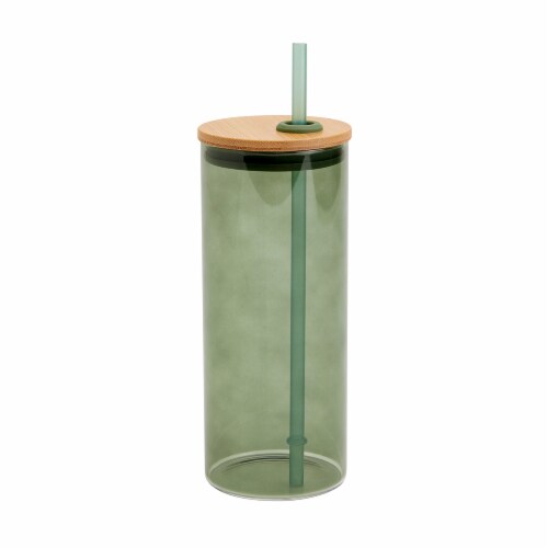 Tabletops Gallery Glass Tumbler – Olive Perspective: front