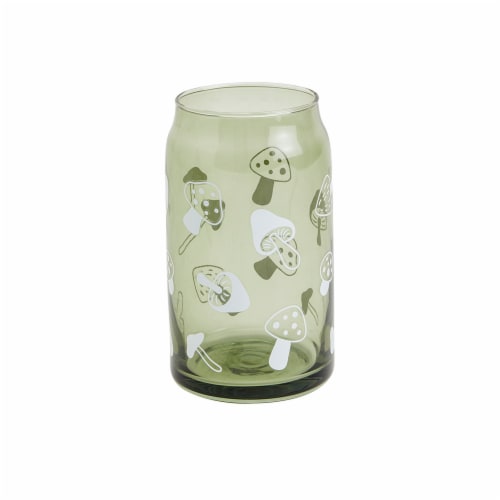Tabletops Unlimited Gallery Soda Can Glass - Olive Mushroom Perspective: front