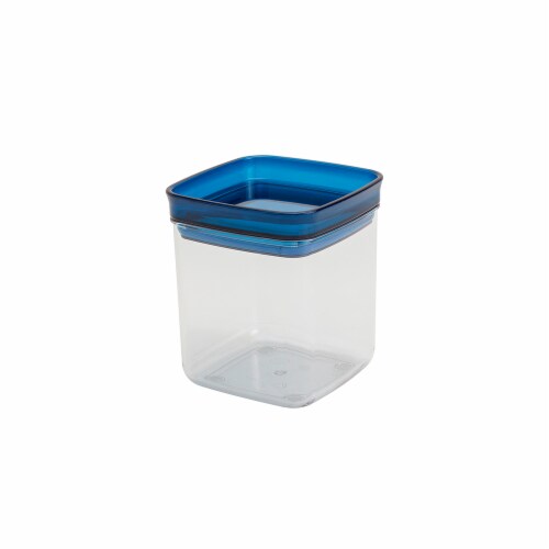 Tabletops Gallery Small Square Plastic Container – Blue Perspective: front