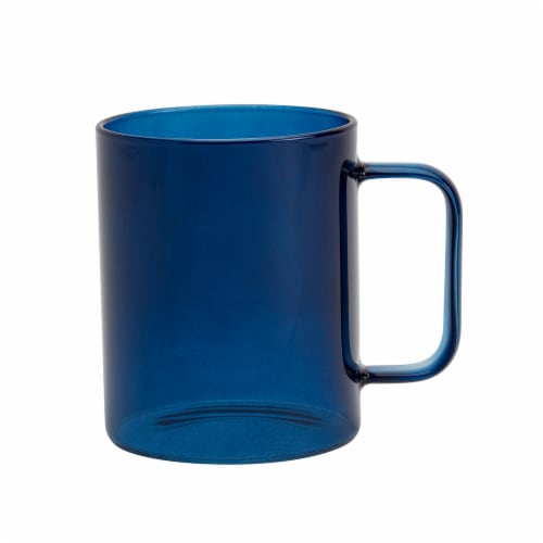 Tabletops Gallery Borosilicate Glass Mug – Blue Perspective: front