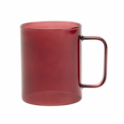 Tabletops Unlimited Gallery 14 oz Borosilicate Glass Mug - Bordeaux Perspective: front
