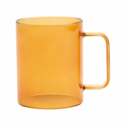 Tabletops Unlimited Borosilicate Glass Mug - Amber Perspective: front