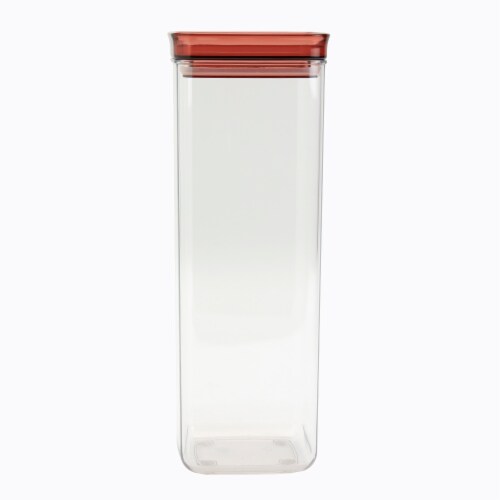 Tabletops Gallery Large Square Plastic Container – Bordeaux Perspective: front