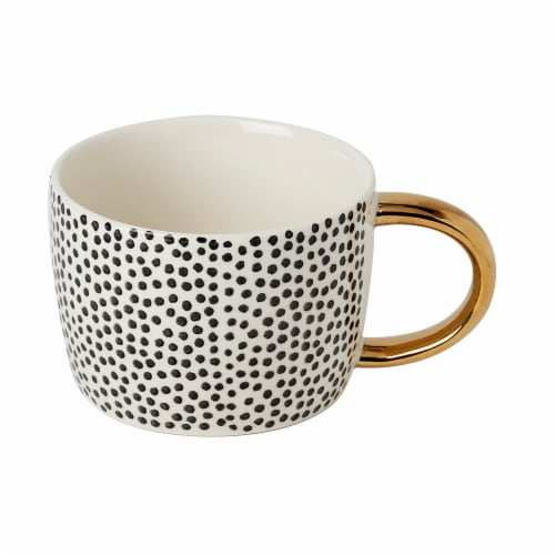 Tabletops Unlimited Gallery Cappuccino Mug- Dots Perspective: front