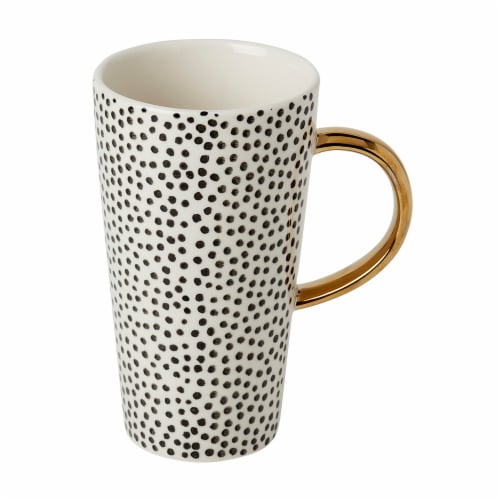 Tabletops Gallery Latte Mug - Dots Perspective: front